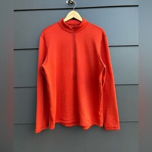 Mountain Equipment Co-op Polartex Men's Orange Half-Zip Sweater - XL